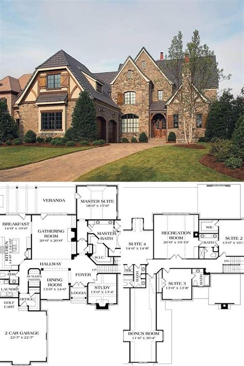 mega mansion tudor style floor plans|2 story tudor house plans.